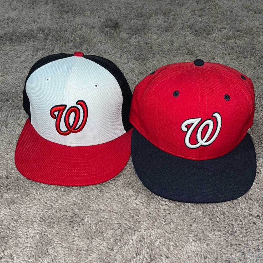 2 Washington Nationals New Era 59fifty baseball hats